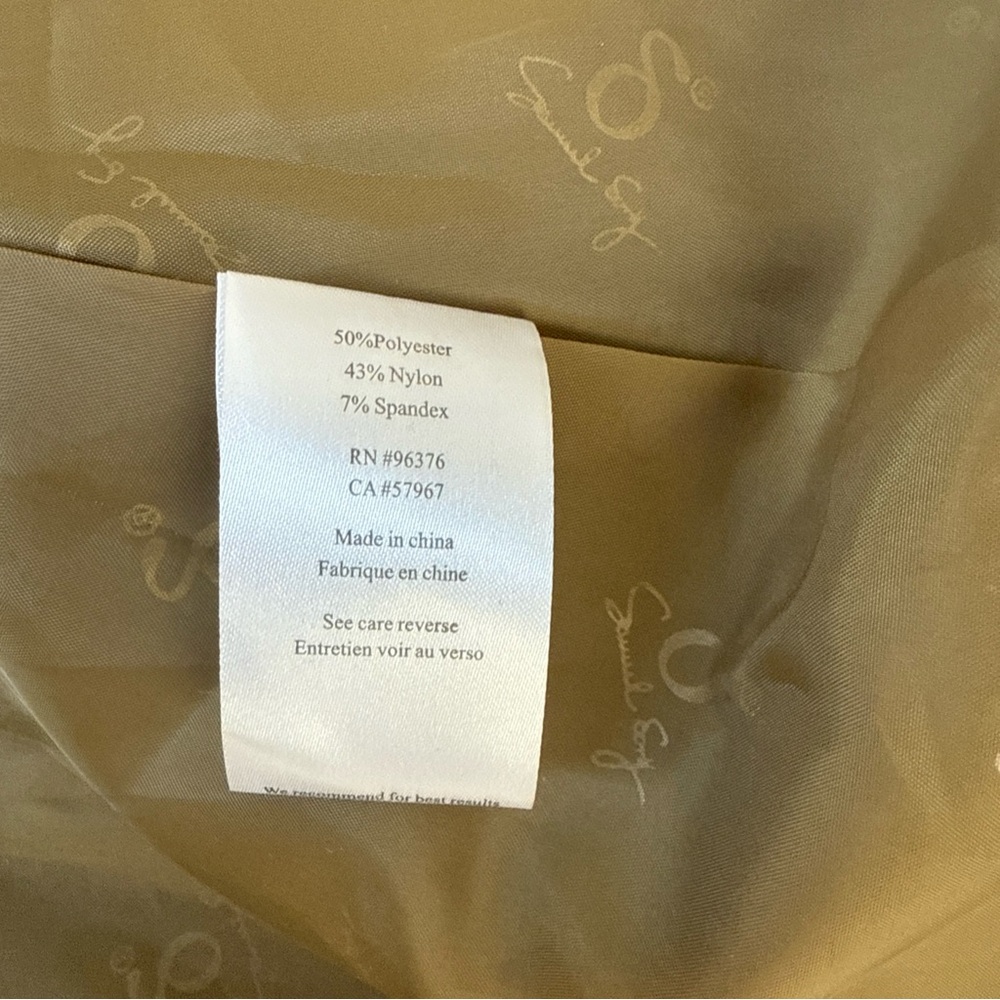 Samuel Dong Gold Triple Collar Sleeveless Bubble Dress Small Metallic Olive - Picture 10 of 12